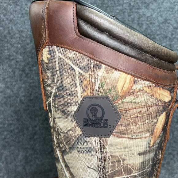 Magellan Snake Shield Armor 3.0 Boots Youth Size 6 Brown Leather Camo Hunting - Picture 6 of 13